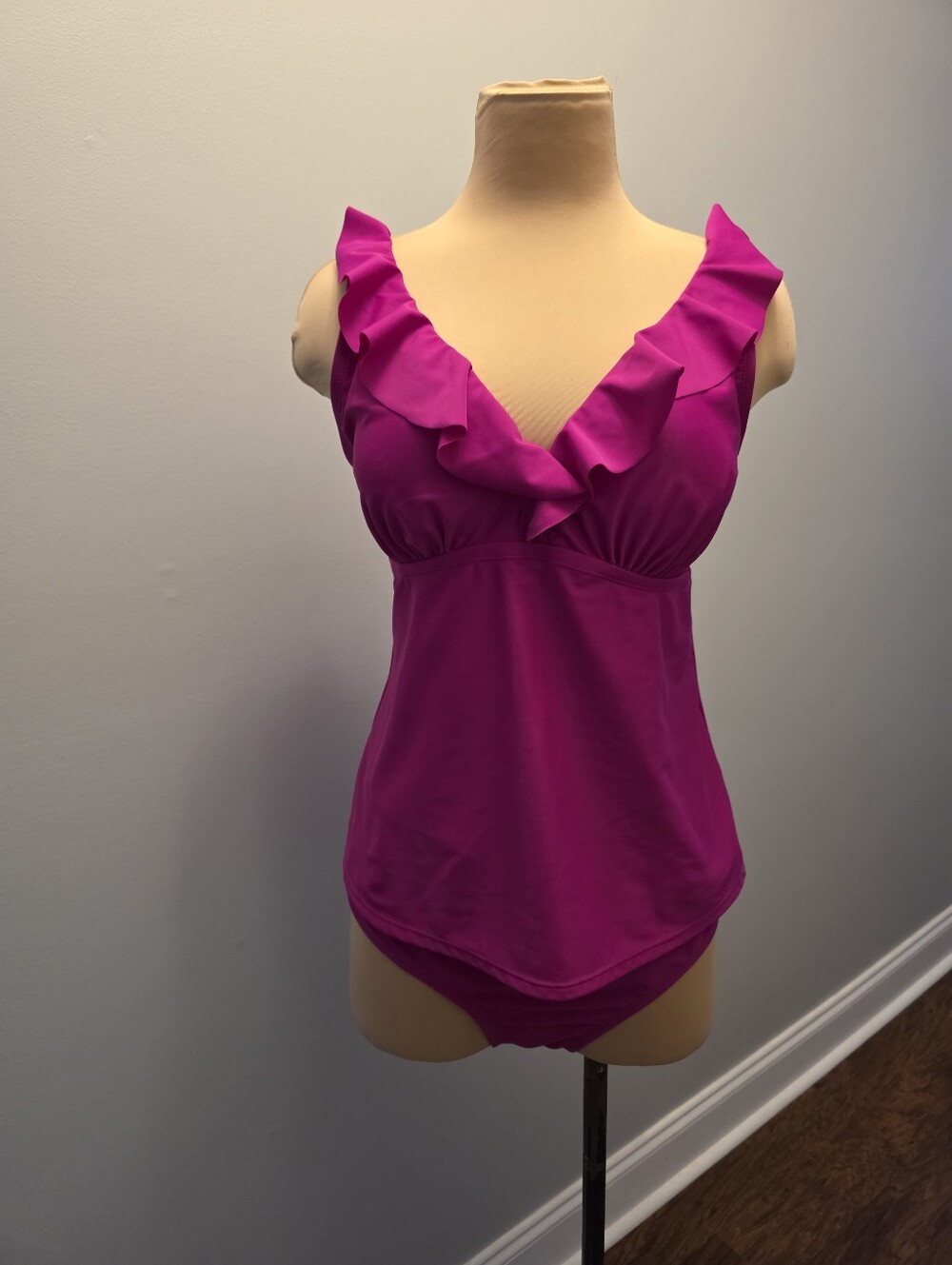 DKNY Ruffled Tankini Swimsuit